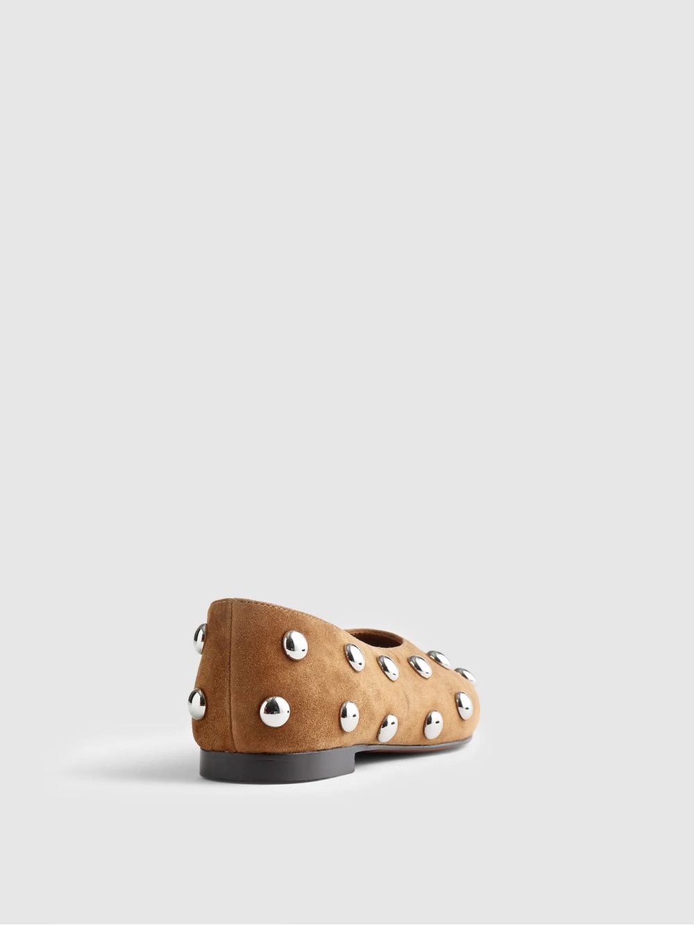 Madewell The Mylie Ballet Flat in Dried Acorn Brown Studded Size 9.5 - Picture 3 of 12